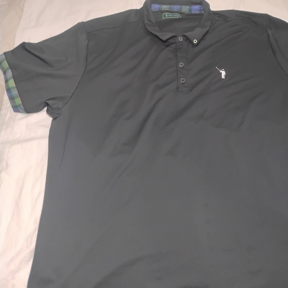 William Murray‎ Men's Short Sleeve Golf Polo Shirt  3XL Black Logo